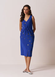 The All hearts blue shift dress