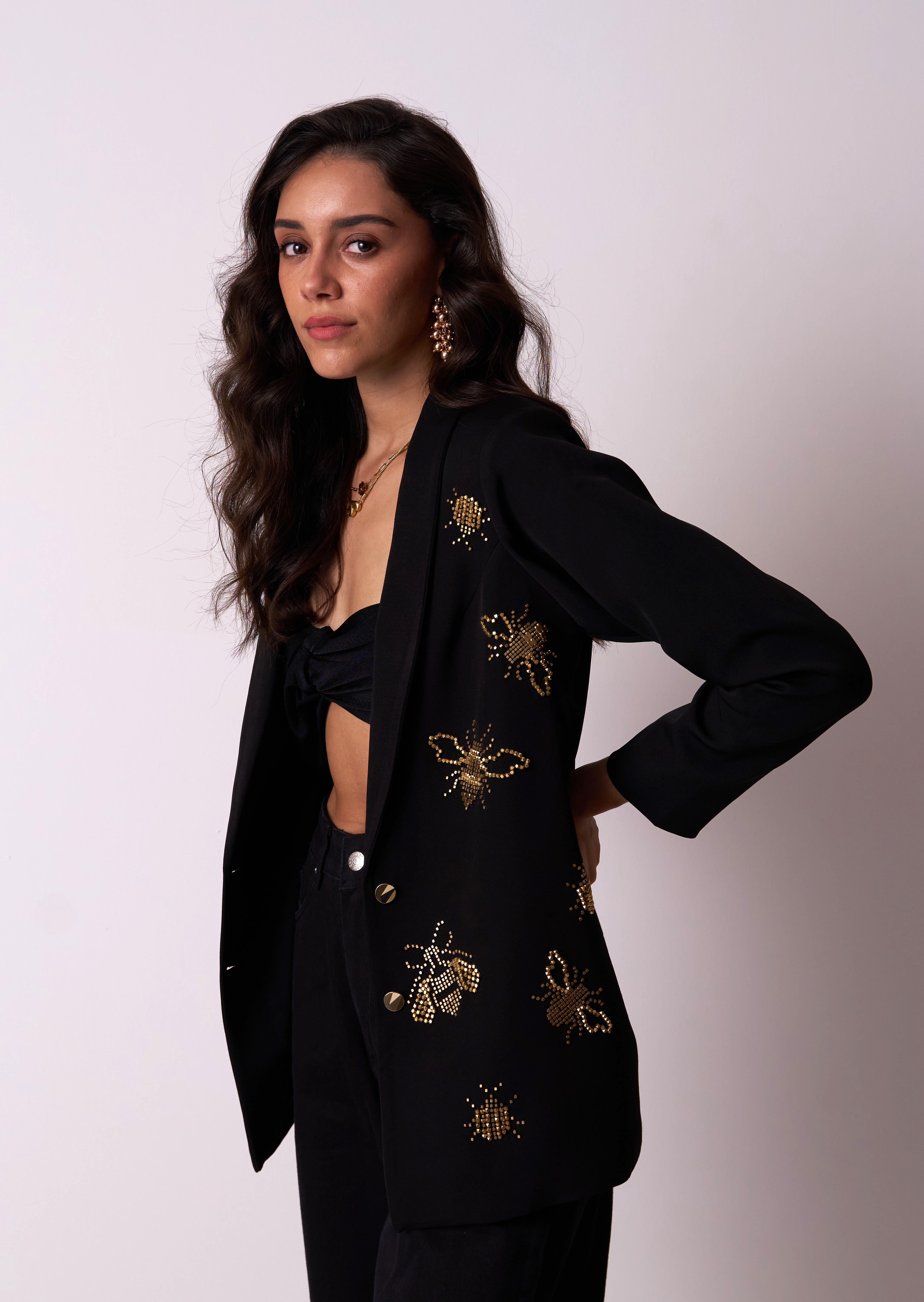 womens black blazer in a statement chic look